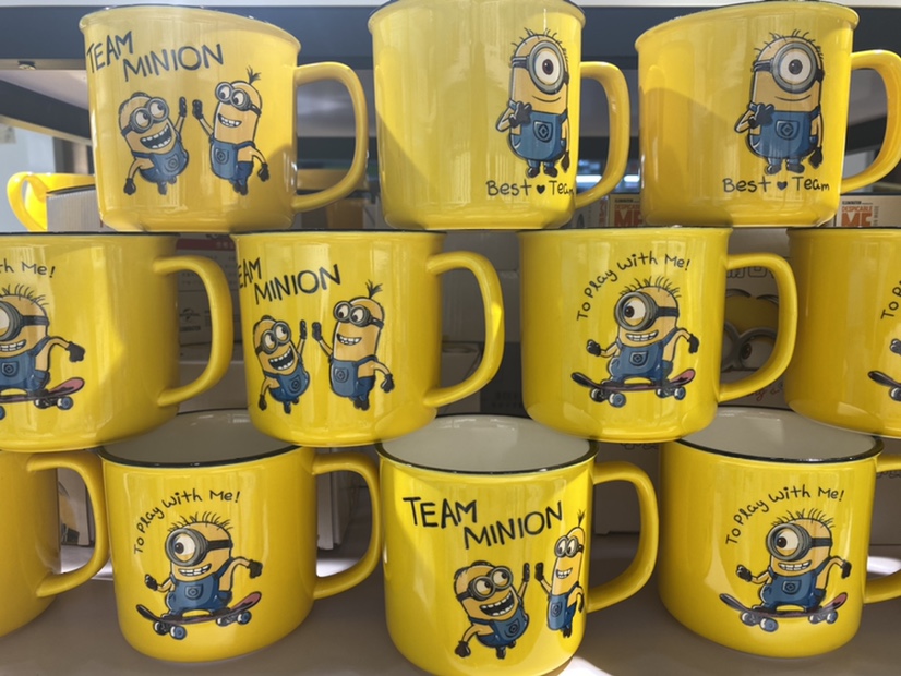Cartoon ceramic cup, minions authorized team emoticons cup, gift ceramic cartoon cup thumbnail