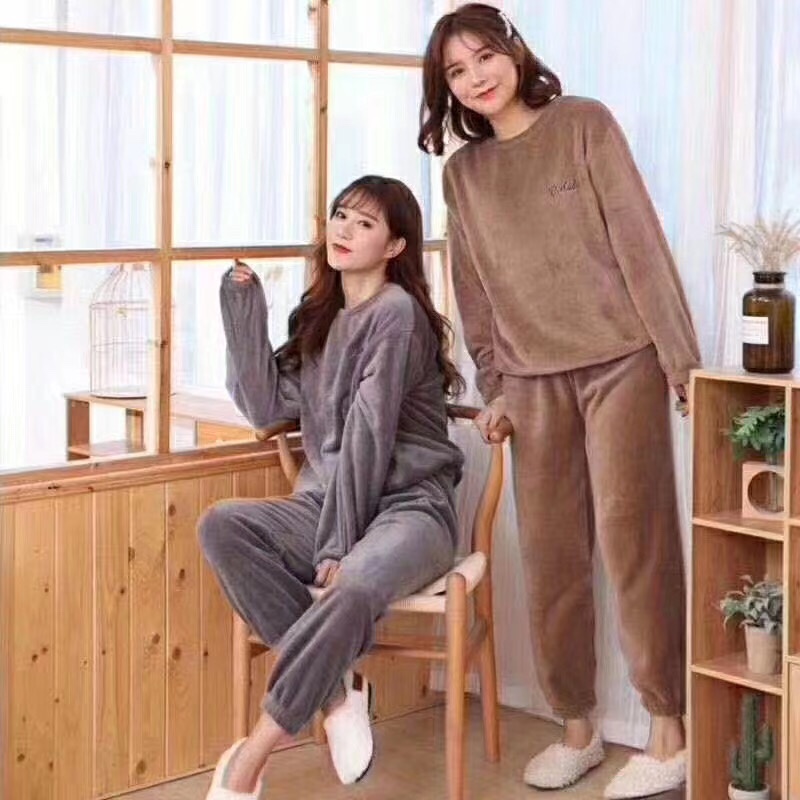 。仙女暖暖裤套装珊瑚绒家居睡衣宽松休闲大码外穿搭配上衣懒懒神2