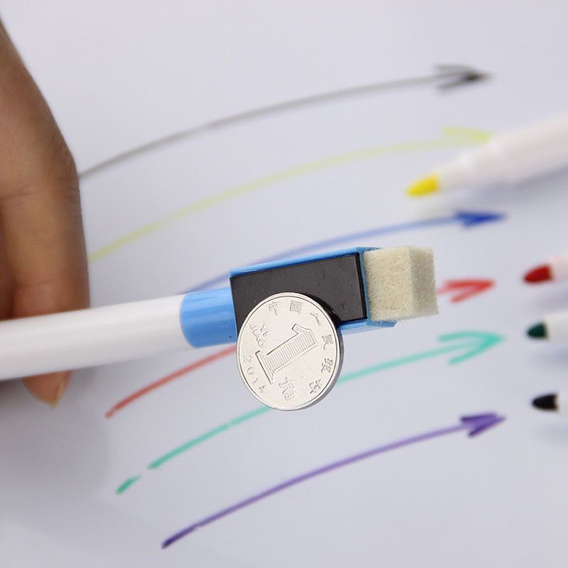 白板笔批发儿童可擦8色带磁铁彩色笔办公教学水性记号笔文具用品详情图2