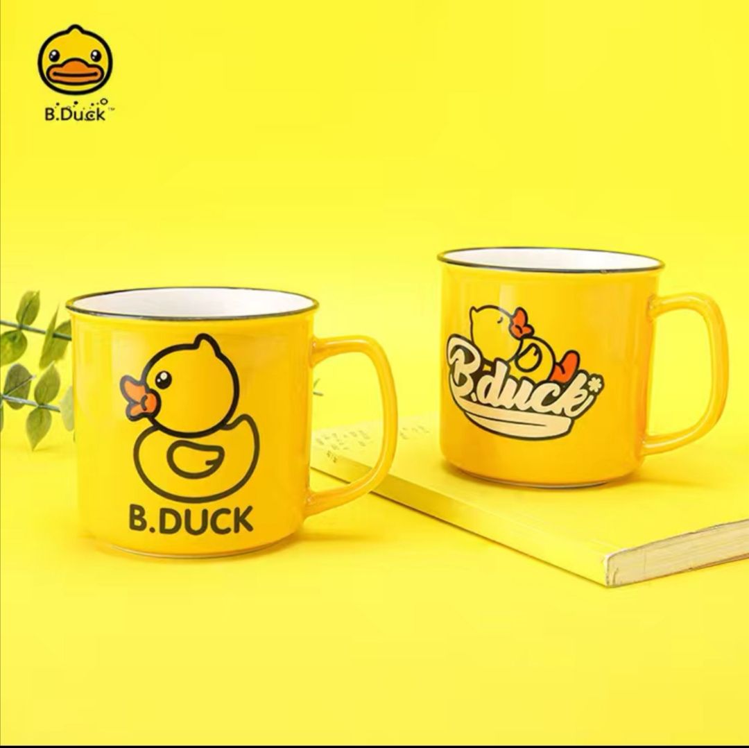 B.duck Cup Yellow Duck Cup Ceramic Water Cup Household Cartoon Mug Good-Looking Cup Student Cup Application Scenario