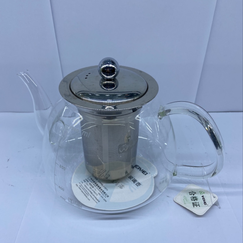 High borosilicate 1250 ml glass pot