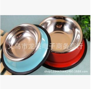 Factory direct sales of stainless steel dog pet bowls, colored bowls, and stainless steel dog bowls Specification image