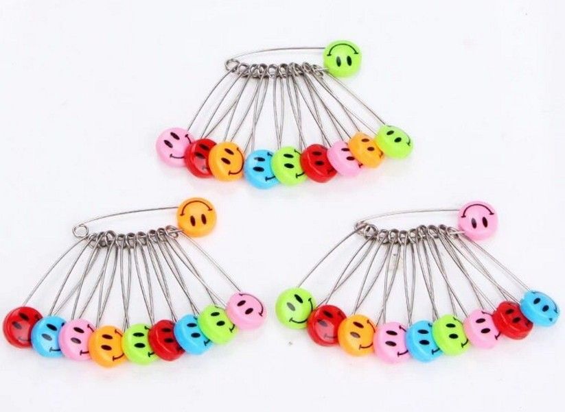 卡卡五金 5259吸塑包装笑脸不锈钢别针大号百元店小包装货源详情图4