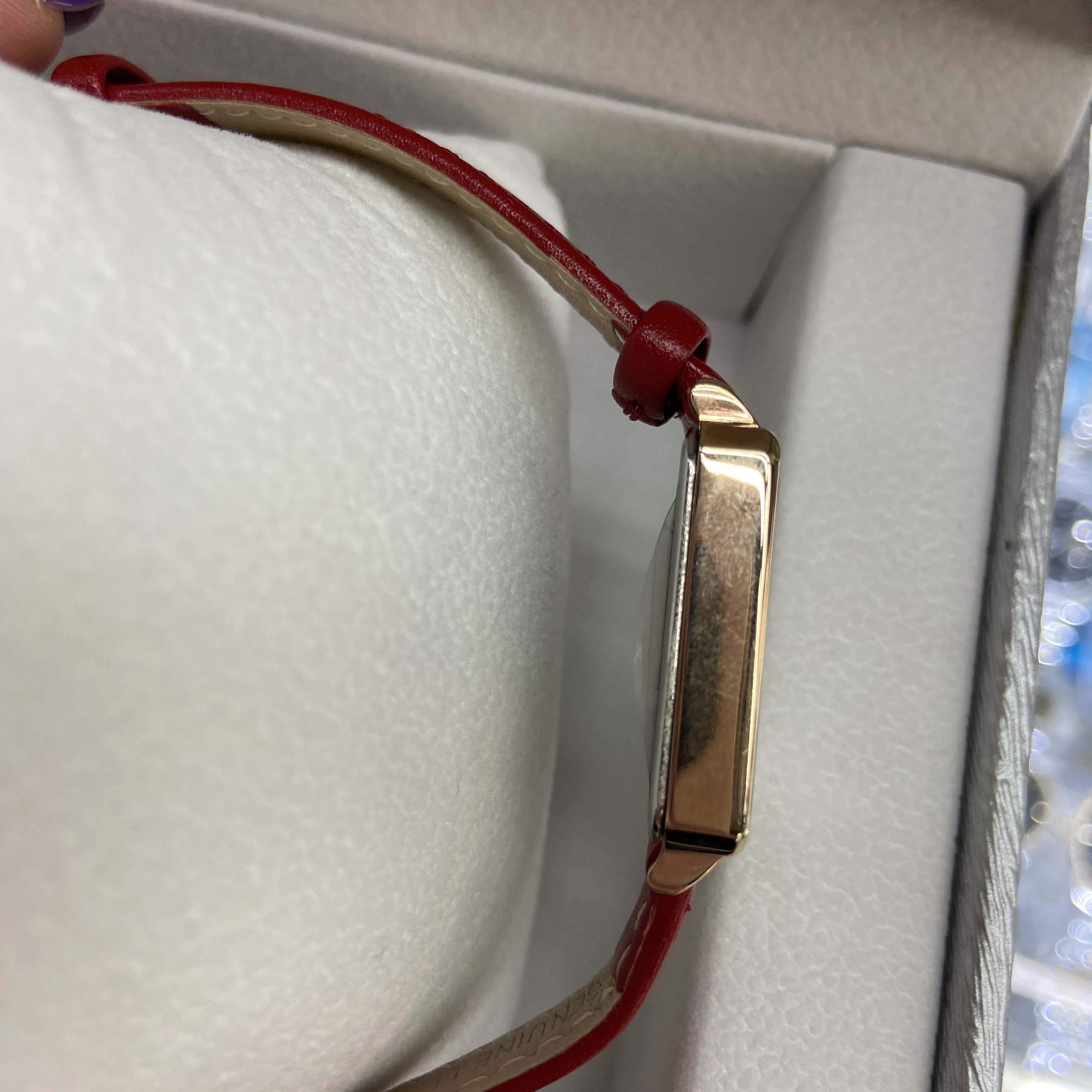 Jin Suo's new trendy and retro small square watch details Picture