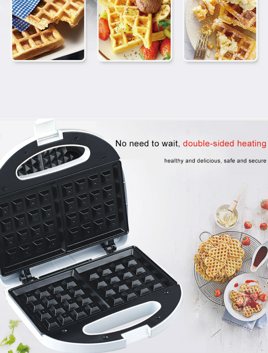 DSP丹松 华夫饼机 轻食机蛋糕机松饼机 家用多功能锅早餐机面包机详情图4