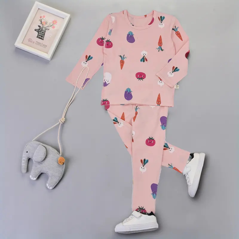Pink cartoon pattern cotton-padded suit thumbnail