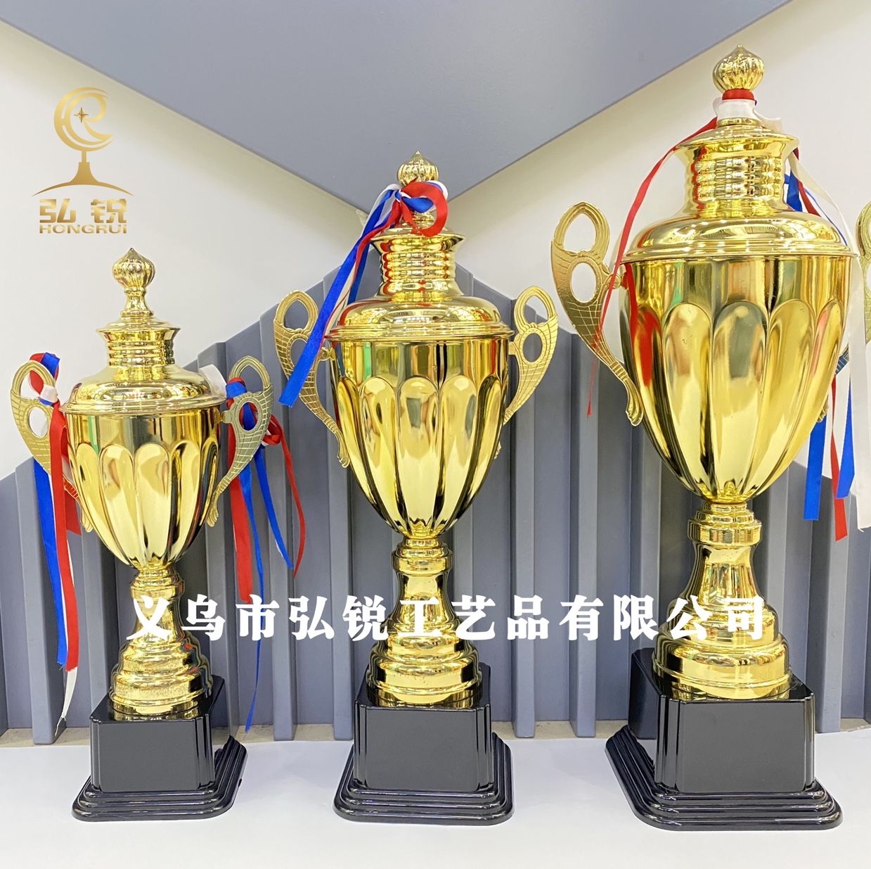 1503B Premium Trophy, Metal Trophy, Electroplated all-metal Trophy, Golden Trophy, customizable detail image 1