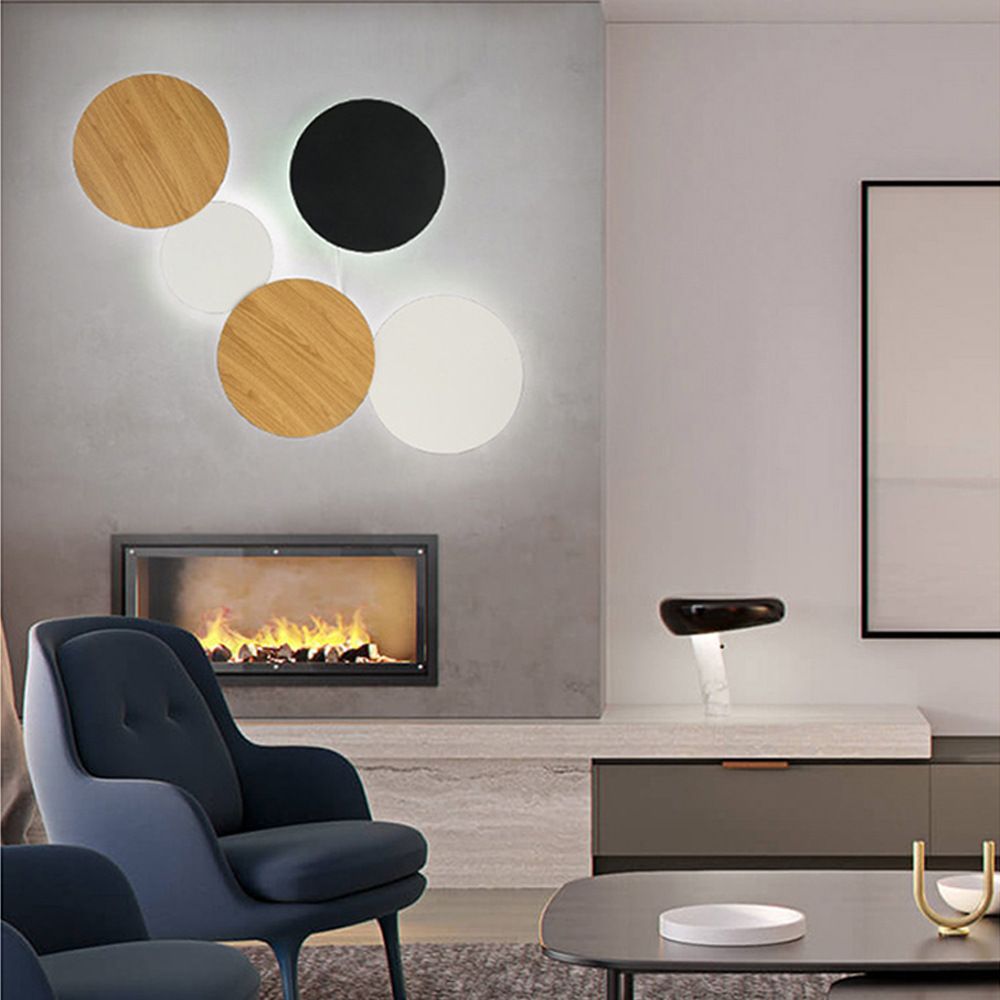 Modern and simple bedroom, living room, study, bedside, bar counter, moonlit food, floating light atmosphere, creative combination wall lamps