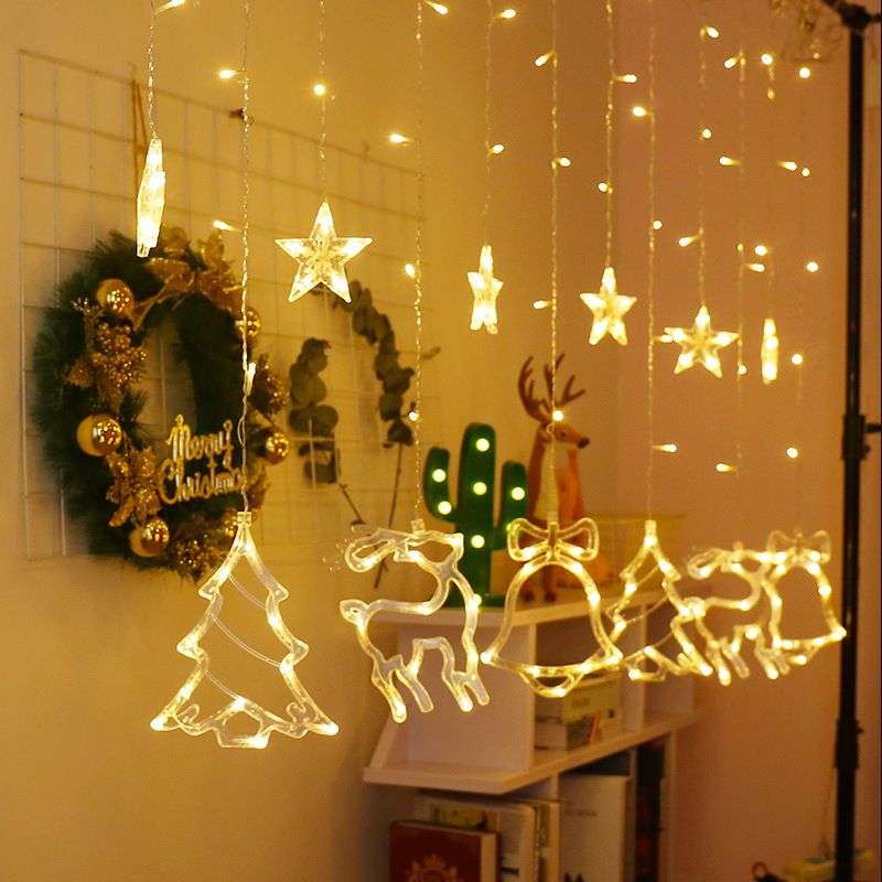 工厂直销圣诞树造型装饰灯串满天星霓虹灯节日户外防水LED小彩灯详情图3