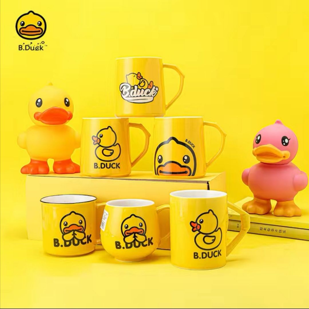 B.duck Cup Yellow Duck Cup Ceramic Water Cup Household Cartoon Mug Good-Looking Cup Student Cup