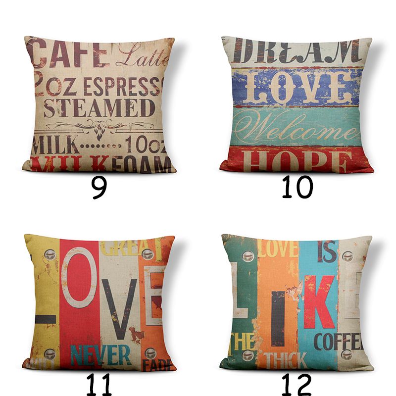 Geometric Text Color Pillowcase Cotton Hemp Butterfly Square Pillow Pillow Home Textile Fabric Soft Cushion Cover Custom Application Scenario