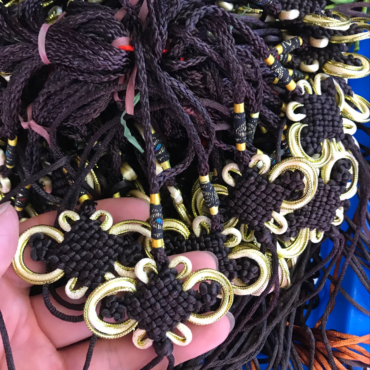 厂家直销批发流苏定制6号8盘富贵吉祥结车挂流苏中国结图