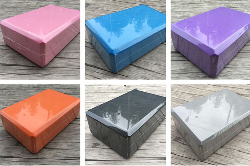 120gEVA yoga mat, plain yoga brick, solid color yoga brick, yoga products, yoga auxiliary brick, 3*6*9cm Specification drawing