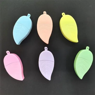 Macaron Color Leaf Highlighter Cartoon 6 Color Special Ledger Pen Highlight Marker Pen Stationery Wholesale