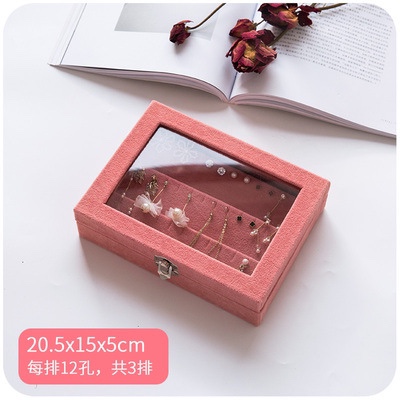 علبة مجوهرات ذات آذان شفافة، مجوهرات ذات أقراط ذات سعة كبيرة Item Picture