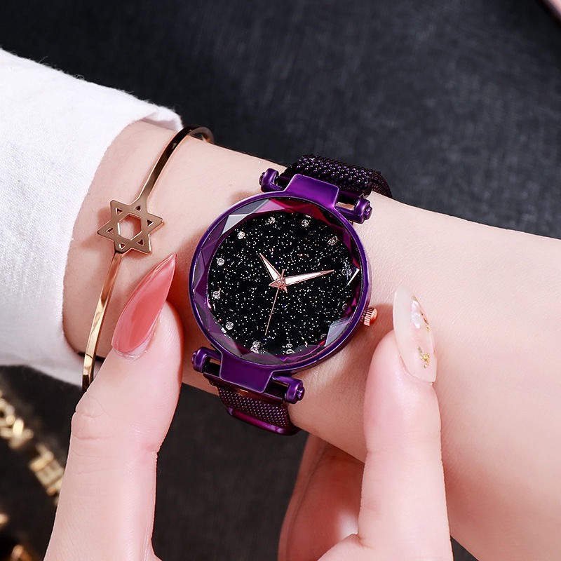 Women's fashion steel wire band magnet Douyin best-selling multi-color watch details Picture