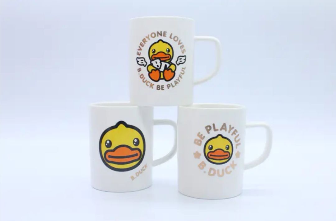 B.Duck Yellow Duck cups, ceramic water cups, household cartoon mugs, student cups details Picture