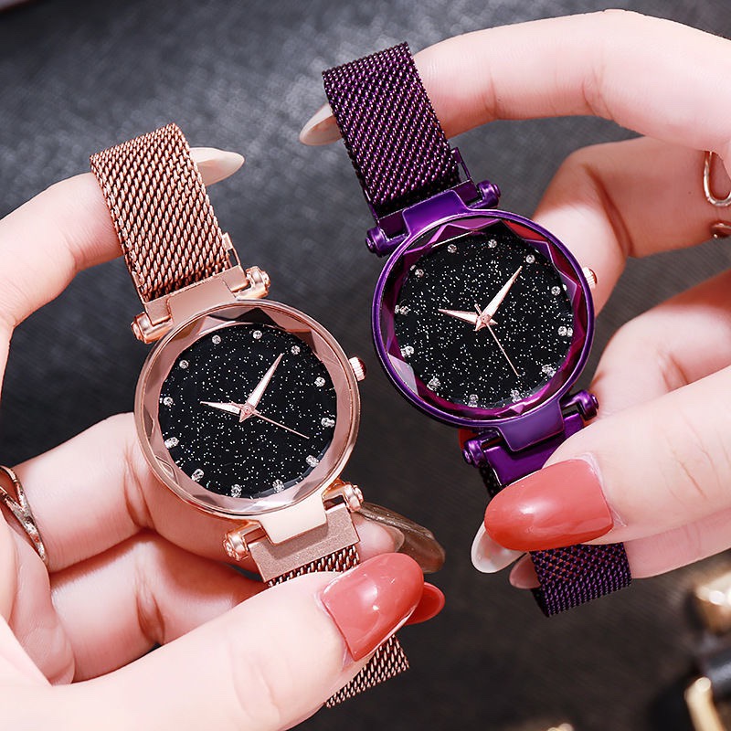 Women's fashion steel wire band magnet Douyin best-selling multi-color watch undefined