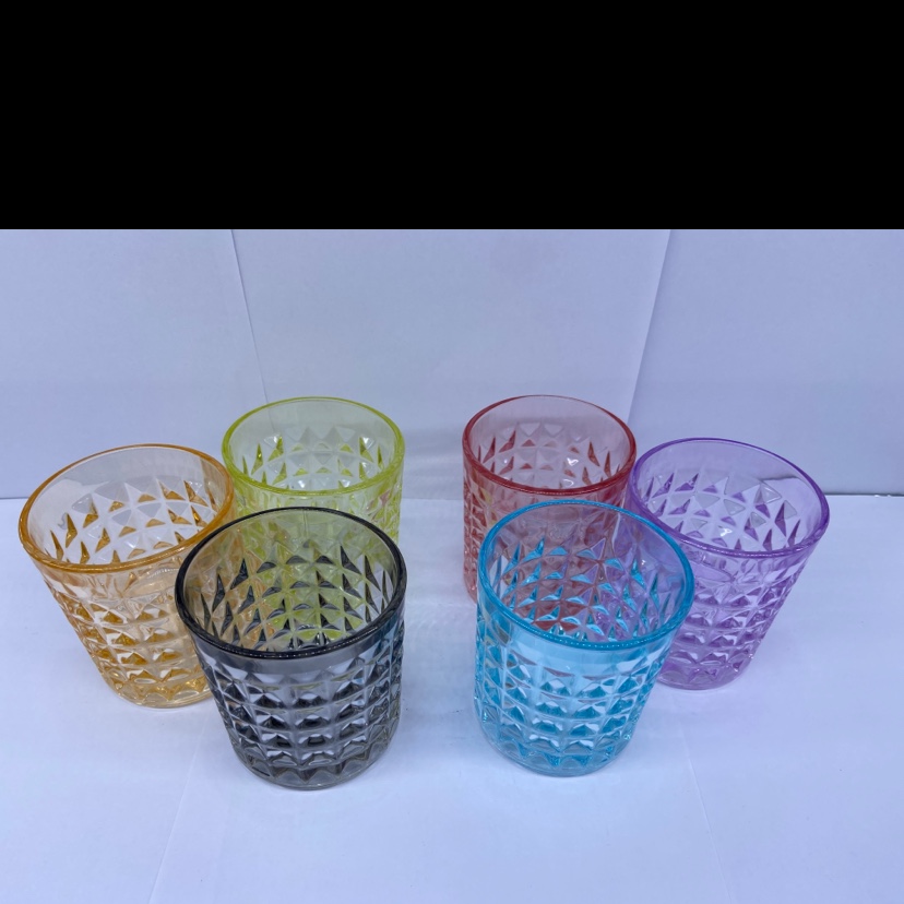 A set of six colored cups thumbnail