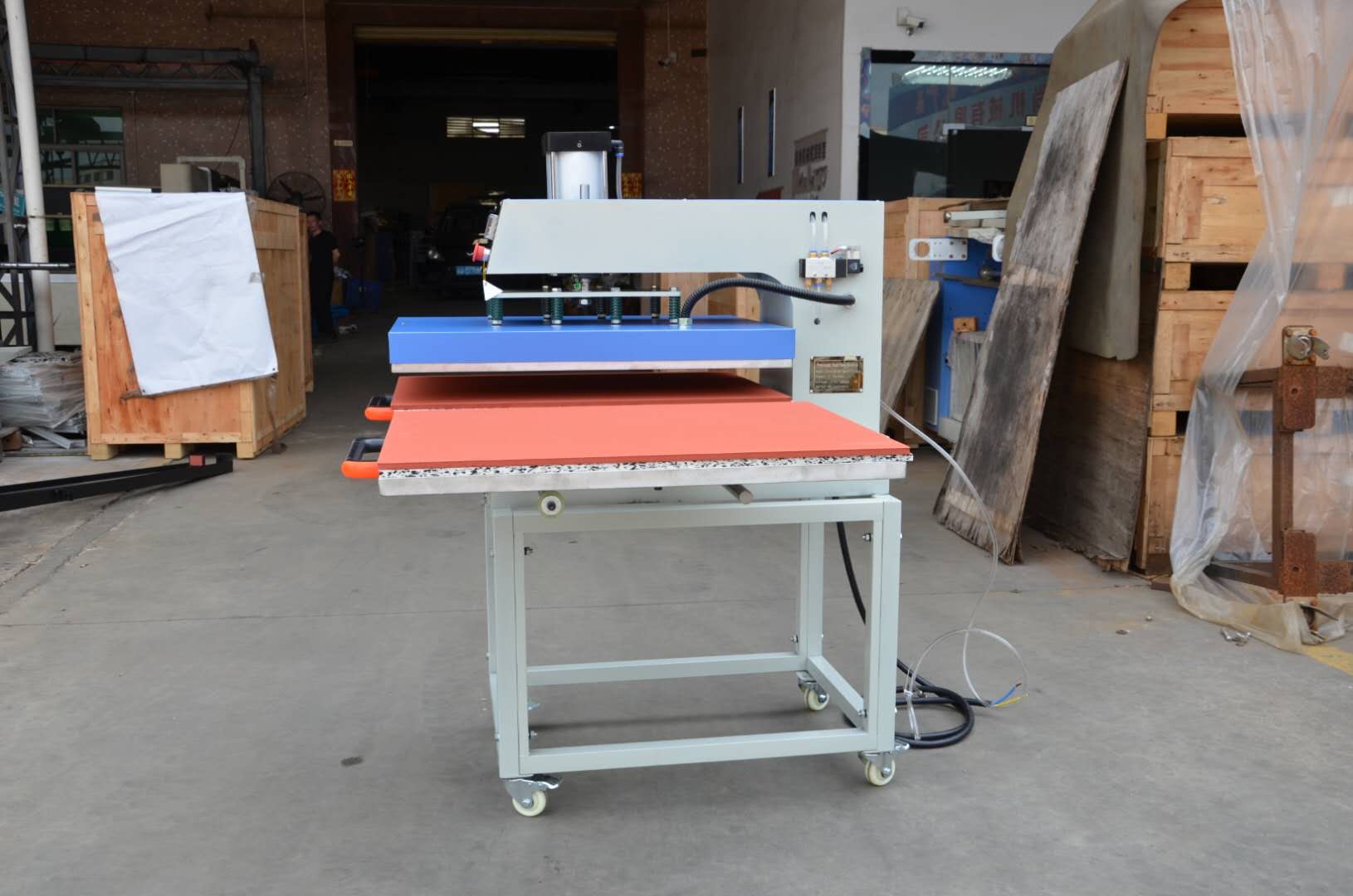 Move up the double-station heat transfer printing machine Application Scenario