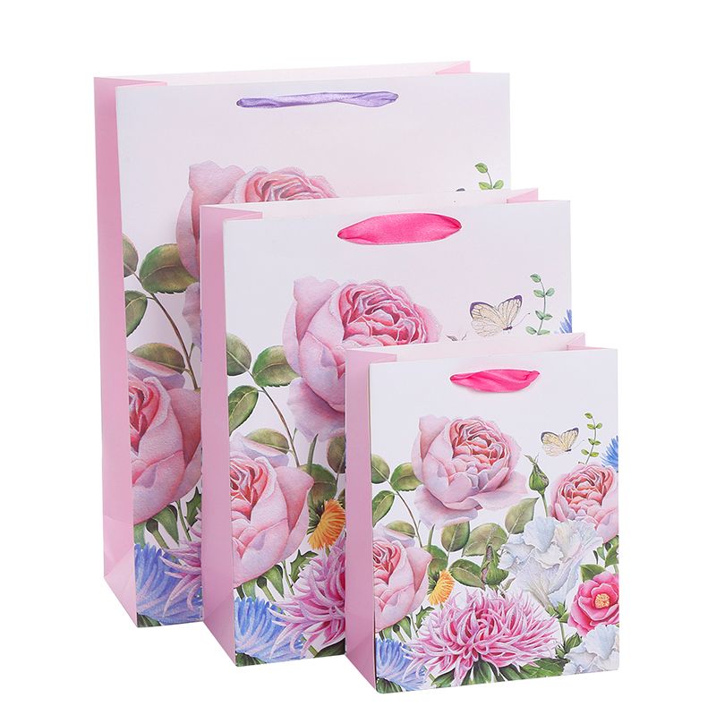 专业定制250克白卡纸礼品手提袋 纸质购物手提纸袋 印刷logo