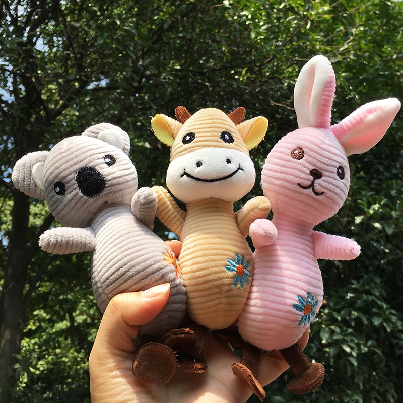 Four-sided bullet rabbit koala cow duck plush keychain, baby lathe pendant, headwear accessory, wedding scattering gift batch