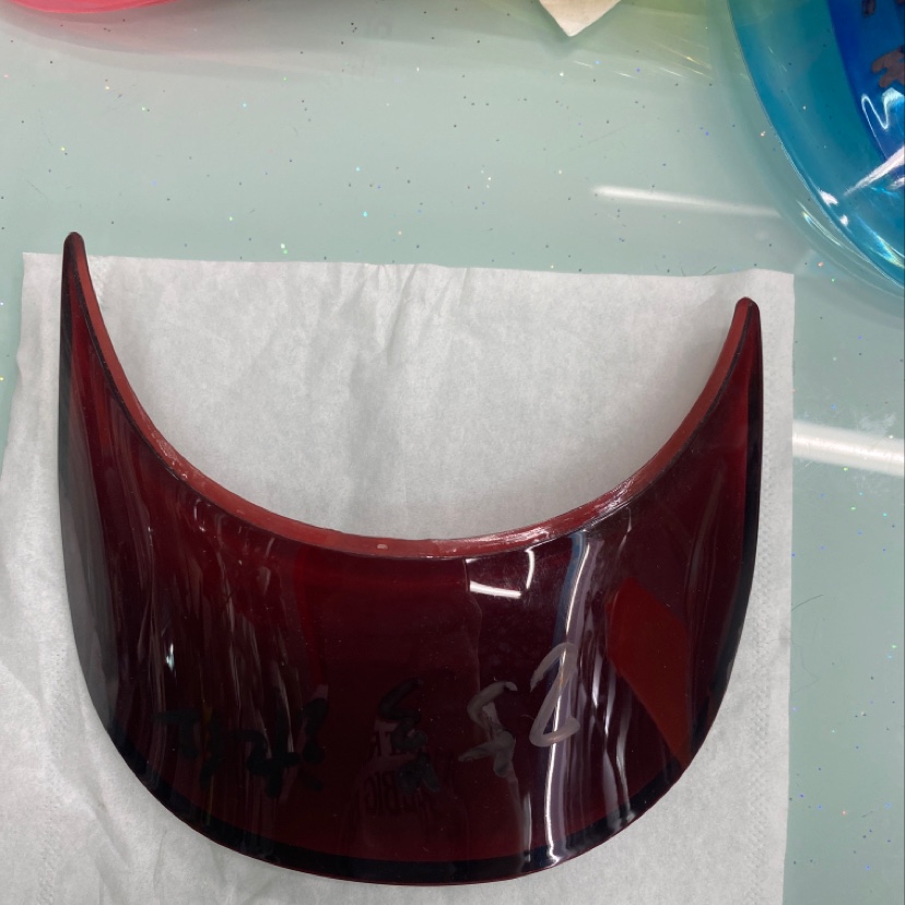 Burgundy Transparent Visor details Picture