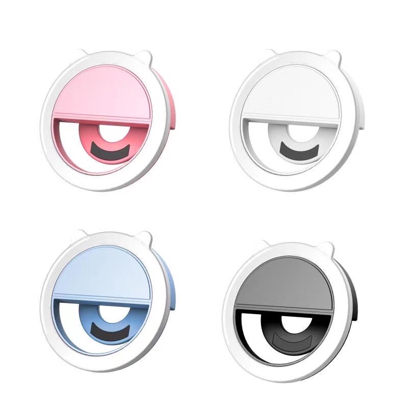 手机镜头美颜补光灯 魅眼补光灯神器 手机自拍灯 LED美少女闪光灯白底实物图