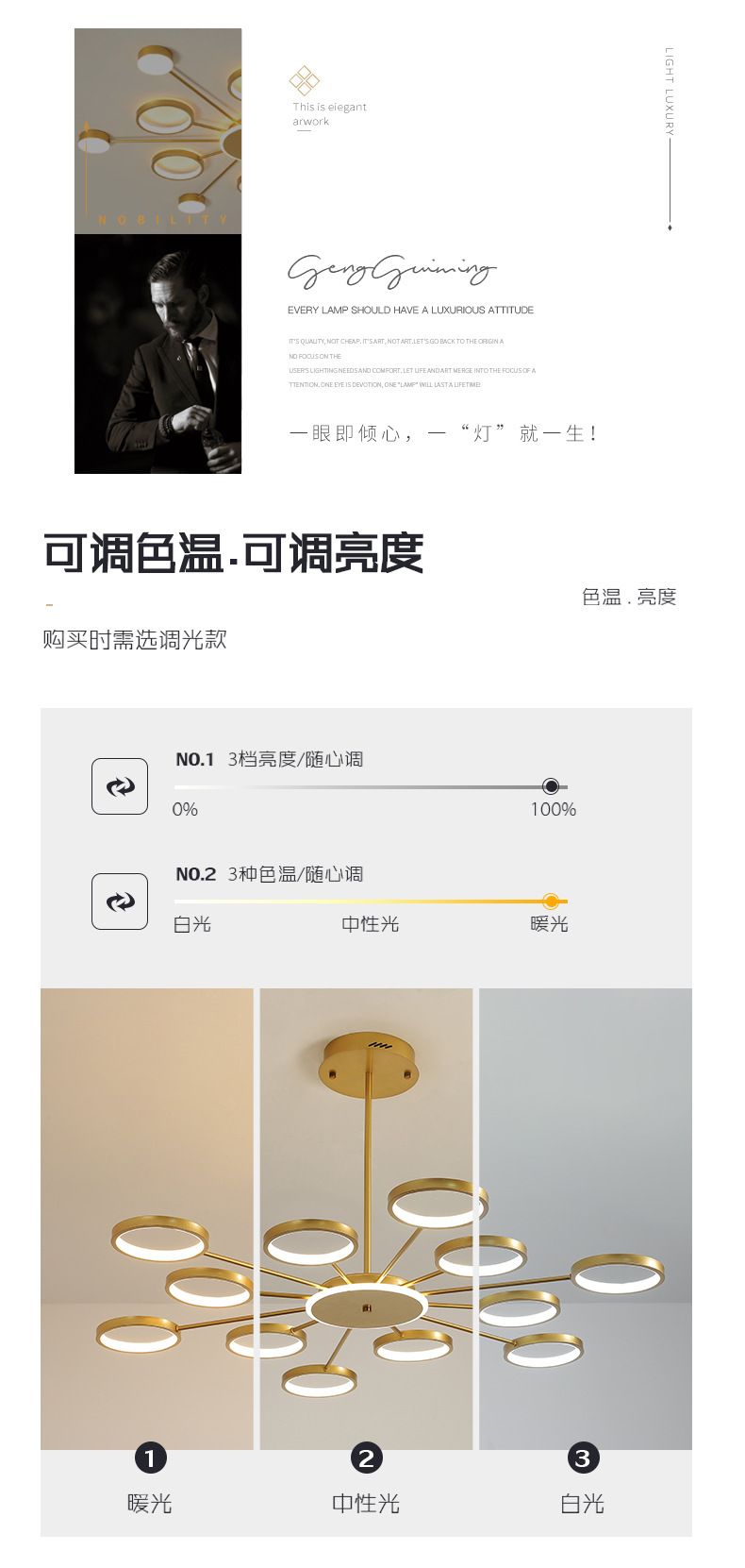 北欧创意网红卧室客厅餐厅吊灯现代简约过道艺术饭厅房间美式灯具详情图4