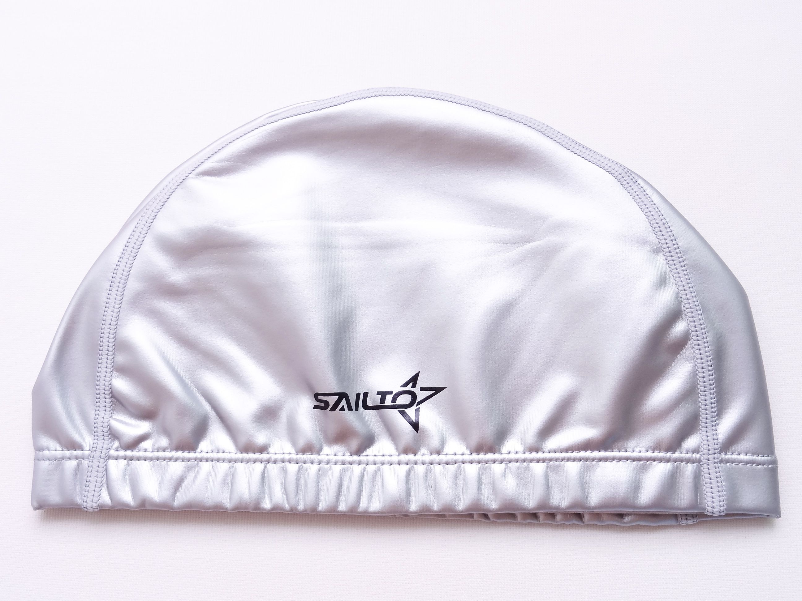 SAILTO胜涛PU涂层泳帽防水游泳帽舒适泳帽pu-1灰色