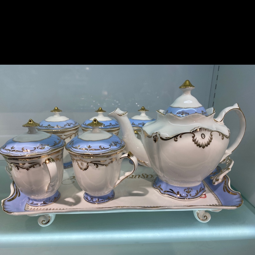 British eight-piece afternoon tea set