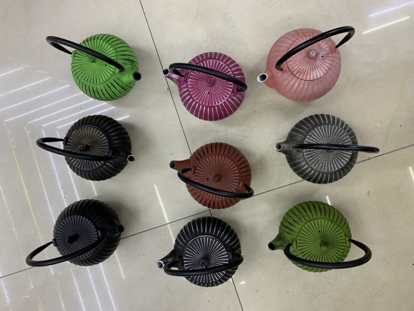 Factory Direct Wholesale Iron Pot Hotel Supplies Store Supplies Iron Pot Crafts Teapot Gift Set Old Iron Pot Enamel Tea Set Specification drawing