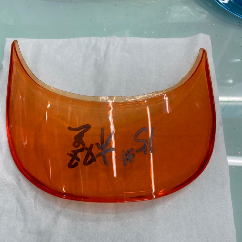 Orange Transparent Visor details Picture