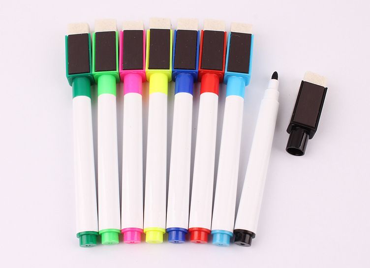 白板笔批发儿童可擦8色带磁铁彩色笔办公教学水性记号笔文具用品详情图7