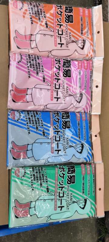PEVA四方块一次性斗篷细节图