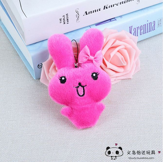 可爱卡通公仔兔毛绒兔子男生女生汽车钥匙扣挂件背包挂饰品钥匙链详情图4