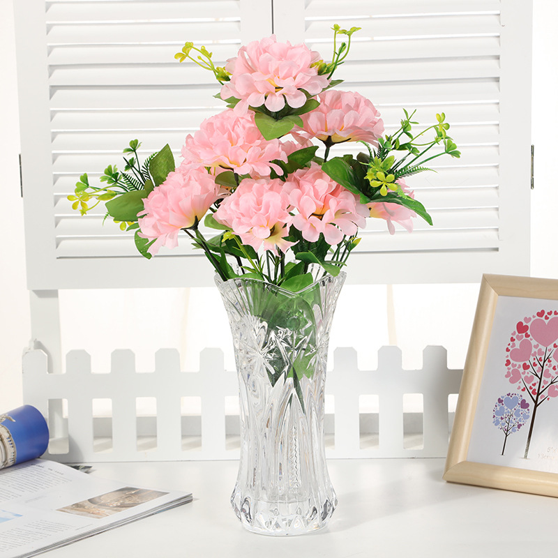 Fumin Silk Flower Factory Direct sale 9-head large carnation flower artificial flower living room decoration plastic flower factory wholesale undefined