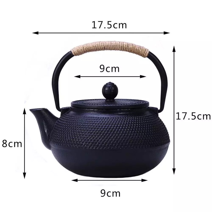 Manufacturers Direct Sales Of Various Models And Sizes Of Particles Iron Pot Tea Set Iron Pot Arrangement Teapot Iron Pot Set Specification drawing