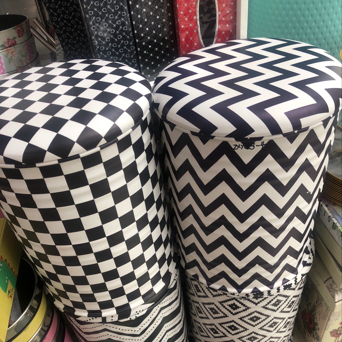 Set of three storage stools thumbnail
