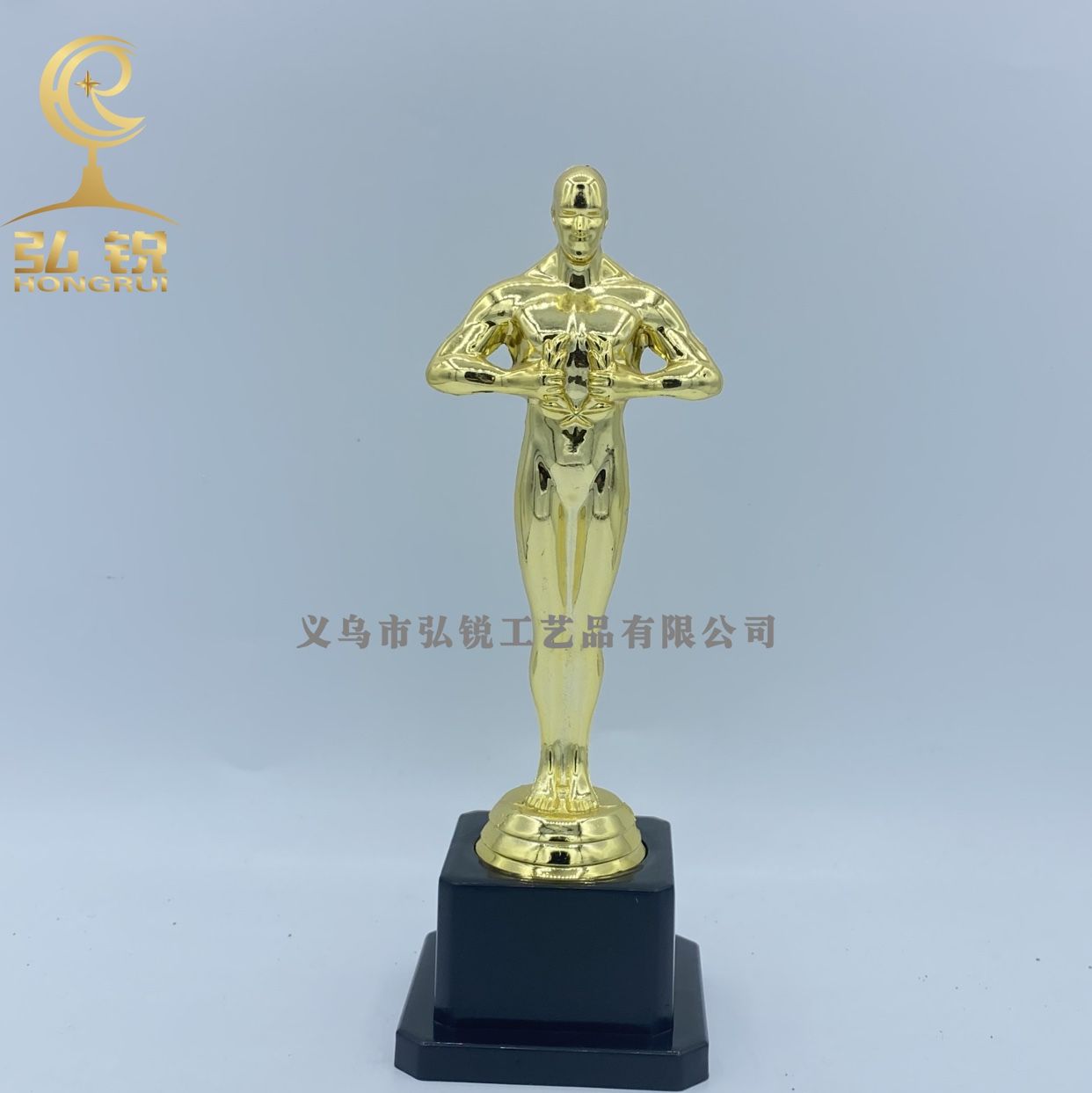 HL-042 中号奥斯卡方底 21*7*7.5塑料创意奖杯可定制logo详情图2