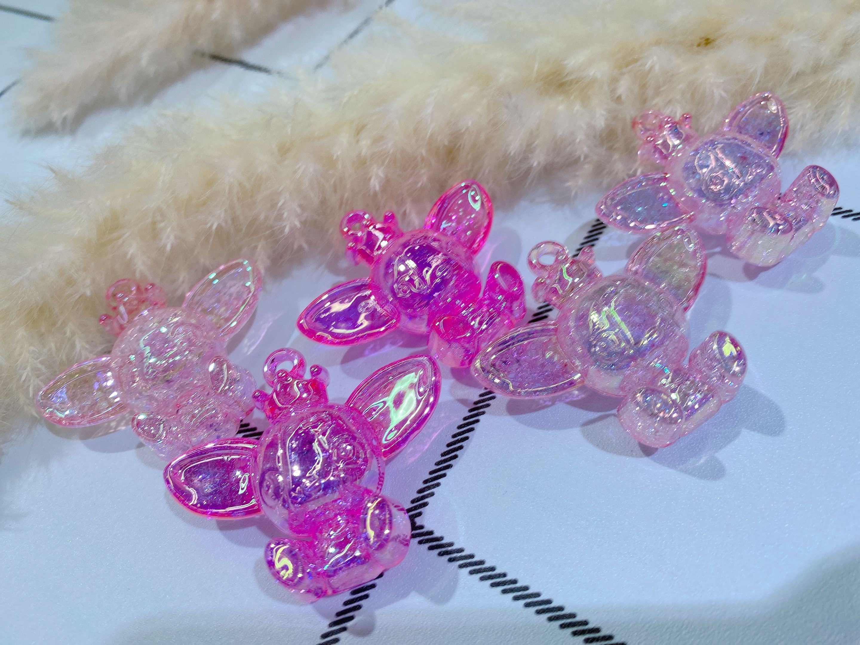 亚克力吊孔 七彩挂件 饰品配件