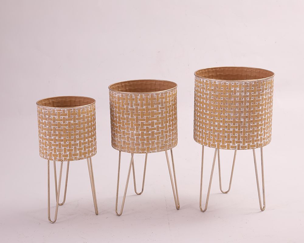 Flower stand tie Yi creative modern contracted ground gold living room decorates flower stand indoor green flower pot stand thumbnail