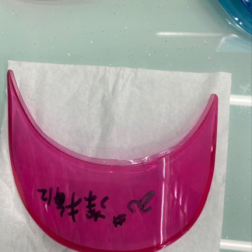 Deep Rose Red Transparent Visor details Picture