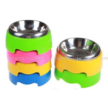 Stainless steel dog bowl, dog supplies rice bowl, pet dog food bowl, cat and dog bowl