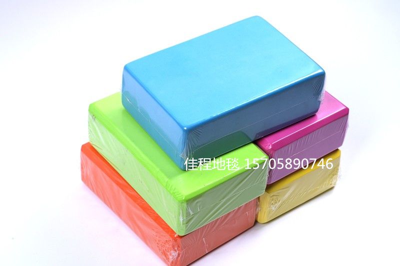 120gEVA yoga mat, plain yoga brick, solid color yoga brick, yoga products, yoga auxiliary brick, 3*6*9cm details Picture