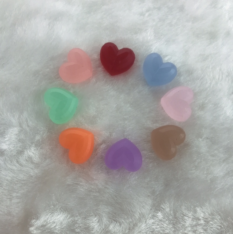 ab glue epoxy resin accessories matte effect small heart ♥️