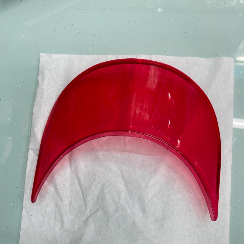Bright Red Transparent Visor