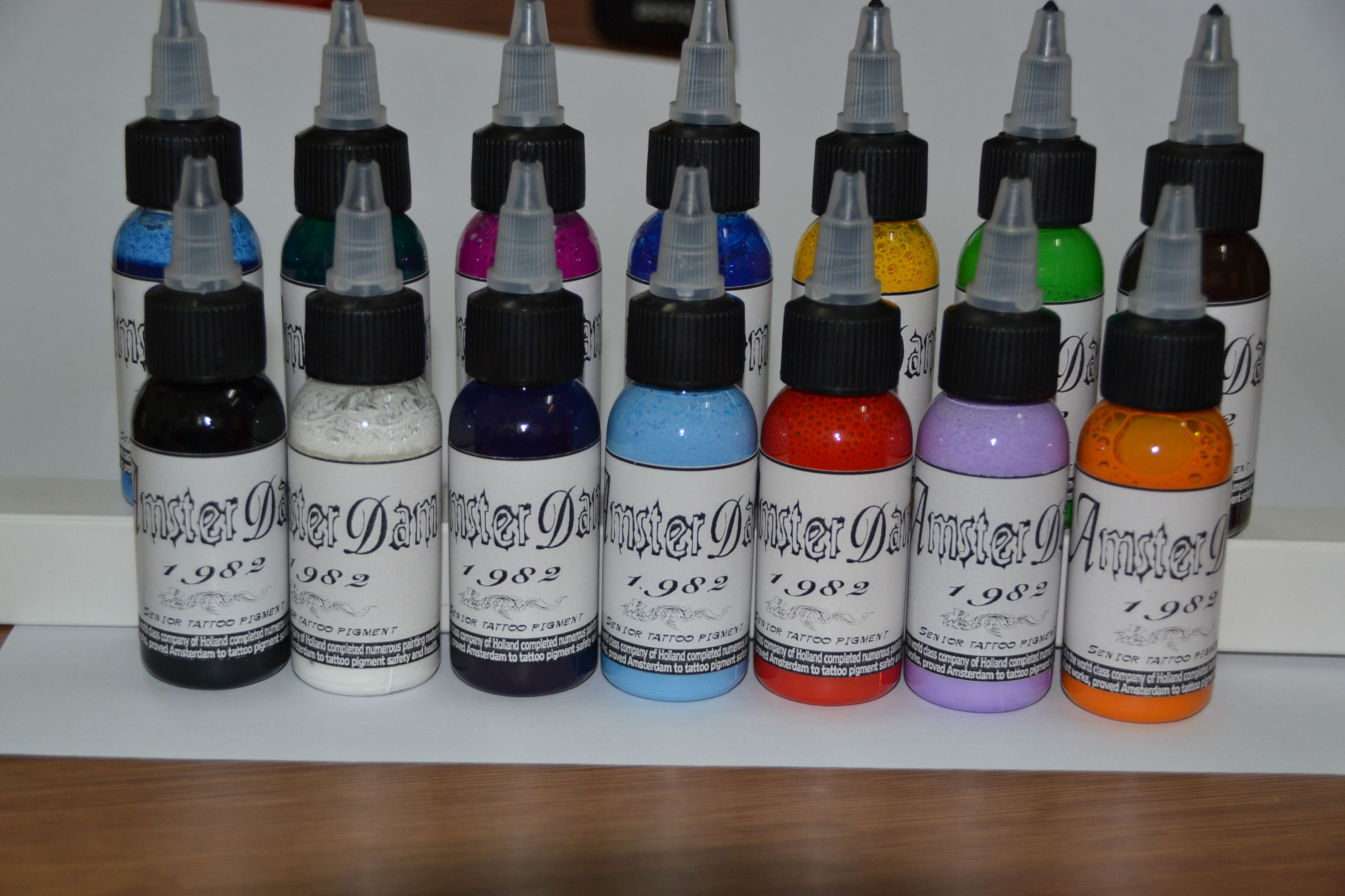 纹身套装 纹身色料 进口阿姆斯斯亮玫红 纹身针 人体彩绘 纹身机详情图9