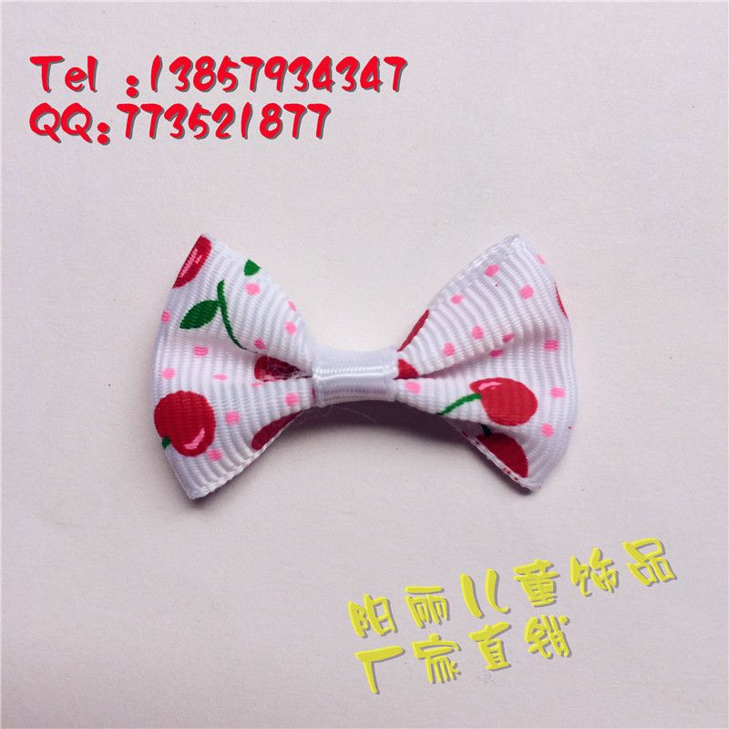 【萌】韩版小樱桃印花儿童蝴蝶结 衣服 宠物饰品 配件详情图7