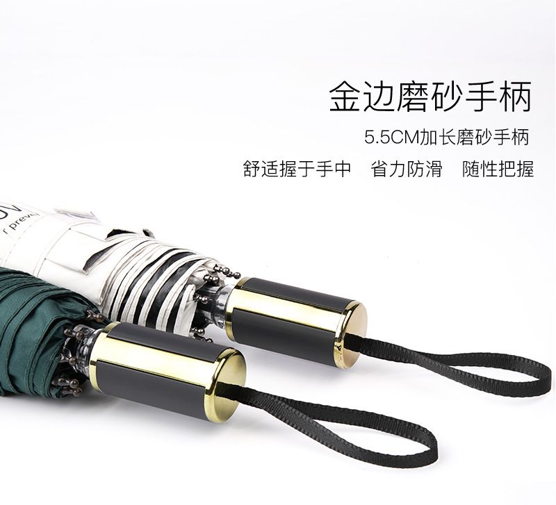 日系UV防晒全自动雨伞男女小清新晴雨伞简约三折手开折叠太阳伞详情图11